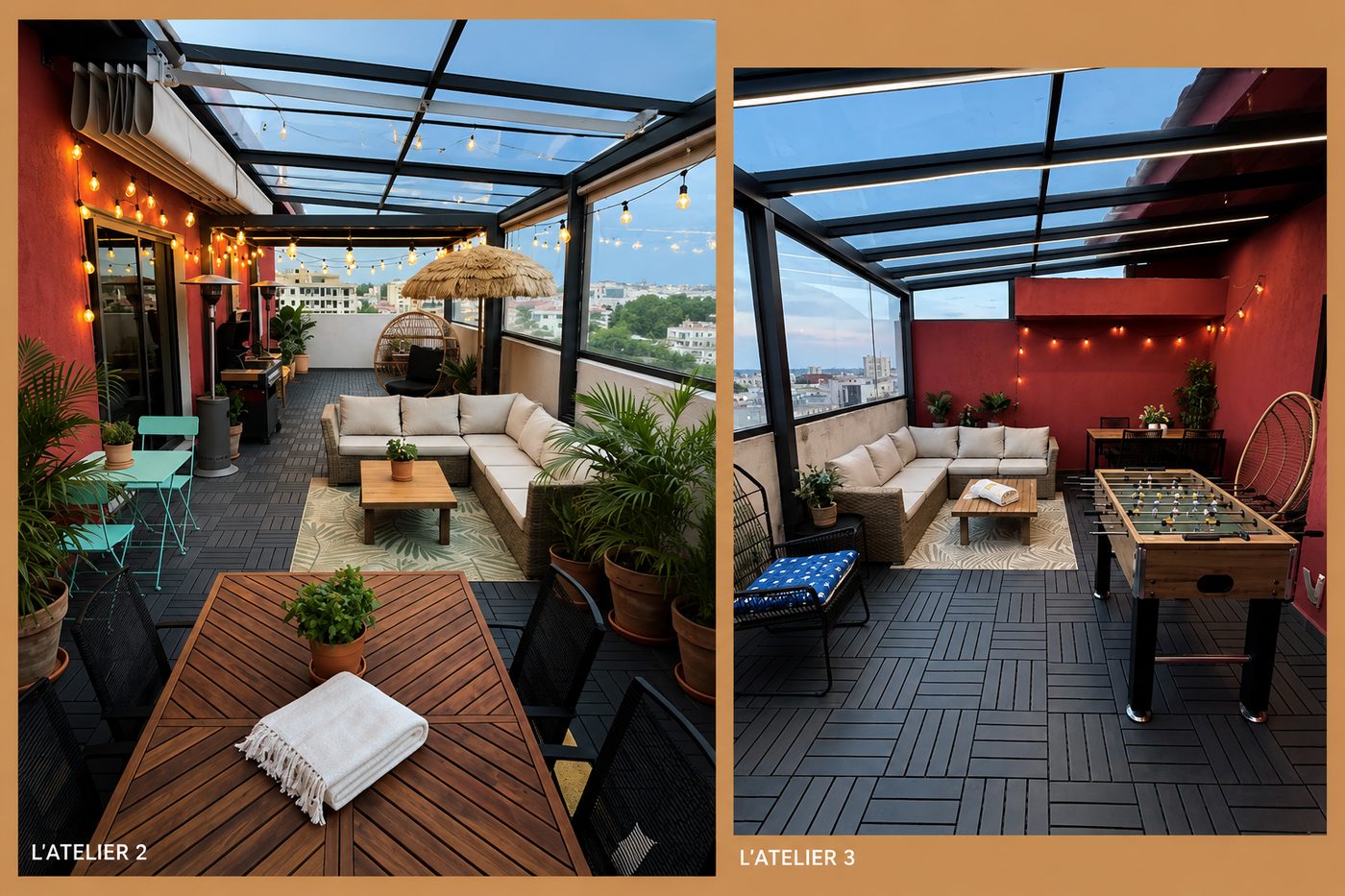Terrasse rooftop de L'Atelier